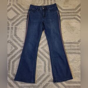 FJD French Dressing Jeans Blue Denim Side Strip Womens Size 8